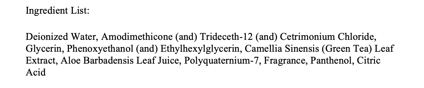 Detangling Leave in Conditioner