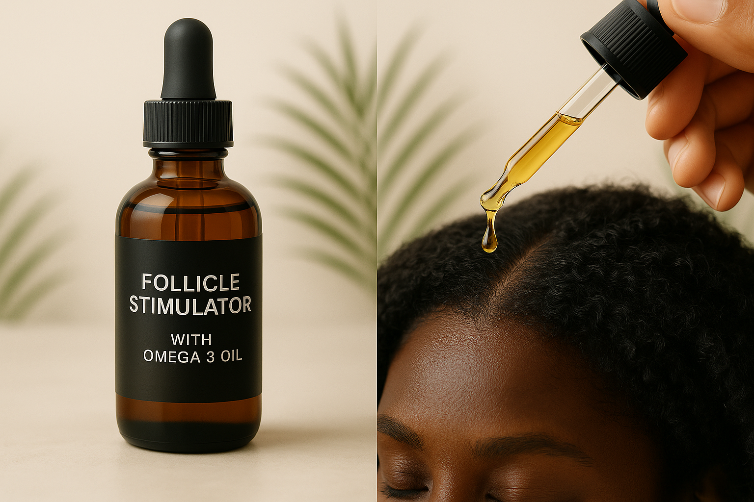 edit the photo to show a black woman's hair instead